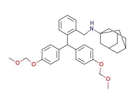 Molecular Structure of 132794-94-6 (N-(Tricyclo[3.3.1.13,7 ]dec-1-yl)-2-[bis(4-methoxymethoxyphenyl)methyl]benzylamine)