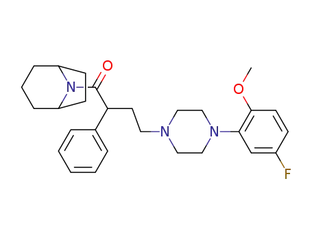 1-(8-aza-bicyclo[3.2.1]oct-8-yl)-4-[4-(5-fluoro-2-methoxy-phenyl)-piperazin-1-yl]-2-phenyl-butan-1-one