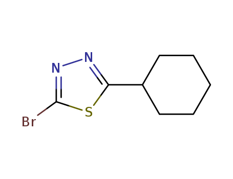 Molecular Structure of 105613-25-0 (1,3,4-Thiadiazole, 2-bromo-5-cyclohexyl-)