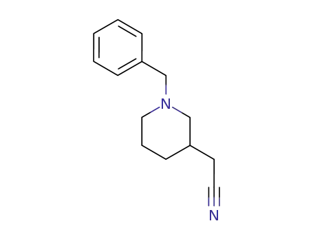 Molecular Structure of 5562-20-9 (1-Benzyl-3-piperidineacetonitrile)