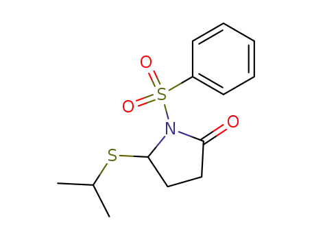 Molecular Structure of 120257-92-3 (5-[(1-methylethyl)sulfanyl]-1-(phenylsulfonyl)pyrrolidin-2-one)