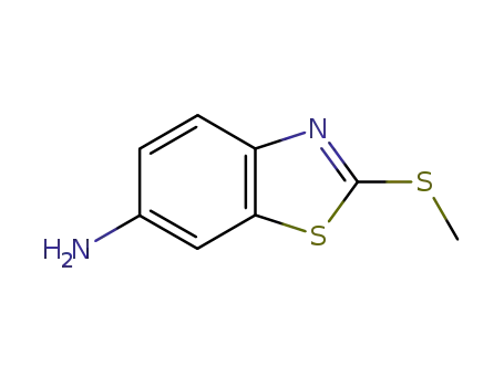 Molecular Structure of 25706-29-0 (2-(METHYLTHIO)-1,3-BENZOTHIAZOL-6-AMINE)