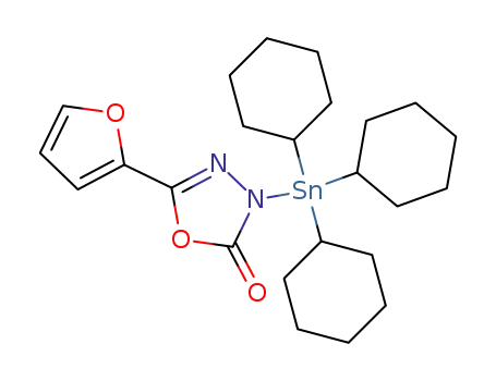 2-(2'-Furyl)-4-Tricyclohexylstannyl-5-Oxo-1,3,4-Oxadiazoline