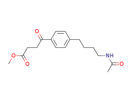 4-[4-(acetylamino)butyl]-l-(3-methoxycarbonylpropionyl)benzene