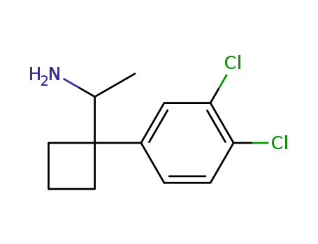 Molecular Structure of 84467-70-9 (Cyclobutanemethanamine, 1-(3,4-dichlorophenyl)-a-methyl-)