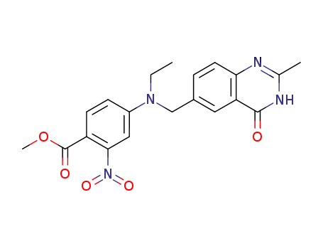 Benzoic acid,
4-[[(1,4-dihydro-2-methyl-4-oxo-6-quinazolinyl)methyl]ethylamino]-2-nitro
-, methyl ester