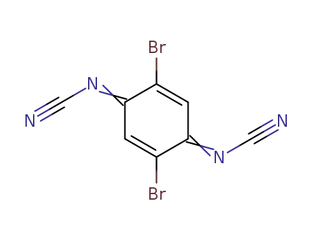 Molecular Structure of 98507-12-1 (2,5-Dibromo-2,5-cyclohexadiene-1,4-diylidenebiscyanamide)