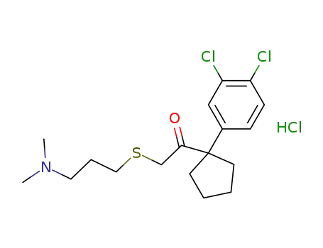1-[1-(3,4-dichlorophenyl)-cyclopentyl]-2-[3-(dimethylamino)propylthio]ethanone hydrochloride