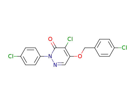 Molecular Structure of 107359-39-7 (4-chloro-5-[(4-chlorobenzyl)oxy]-2-(4-chlorophenyl)pyridazin-3(2H)-one)