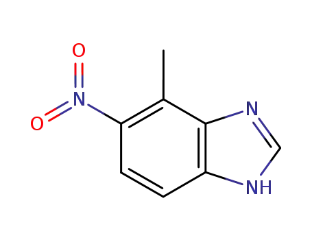 Molecular Structure of 170918-28-2 (1H-Benzimidazole,4-methyl-5-nitro-(9CI))