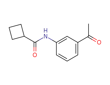 Molecular Structure of 109920-59-4 (Cyclobutanecarboxylic acid (3-acetyl-phenyl)-aMide)