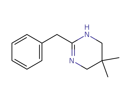 Molecular Structure of 114370-68-2 (Pyrimidine, 1,4,5,6-tetrahydro-5,5-dimethyl-2-(phenylmethyl)-)