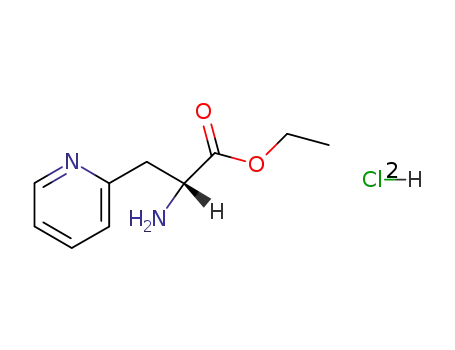 Molecular Structure of 33560-87-1 (2-AMINO-3-PYRIDIN-2-YL-PROPIONIC ACID ETHYL ESTER DIHYDROCHLORIDE)
