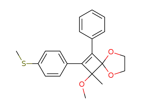 4-Methoxy-4-methyl-3-(4-methylthiophenyl)-2-phenyl-2-cyclobuten-1-one (ethylene acetal)