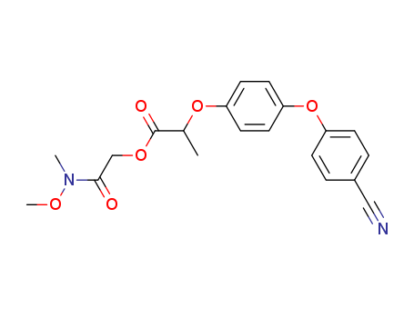 Molecular Structure of 104065-73-8 (Propanoic acid, 2-[4-(4-cyanophenoxy)phenoxy]-,
2-(methoxymethylamino)-2-oxoethyl ester)