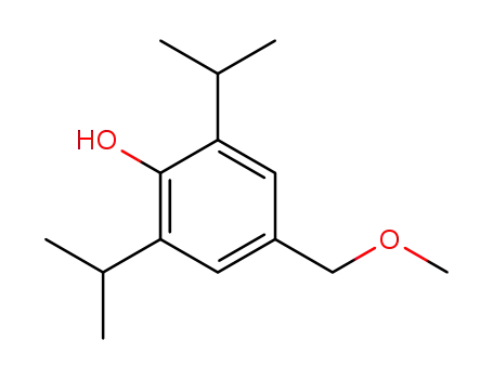 Molecular Structure of 100963-92-6 (Phenol, 4-(methoxymethyl)-2,6-bis(1-methylethyl)-)