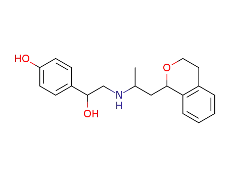 Molecular Structure of 134480-71-0 (1-(4-hydroxyphenyl)-2-[2-(isochroman-1-yl)-1-methylethylamino]ethanol)