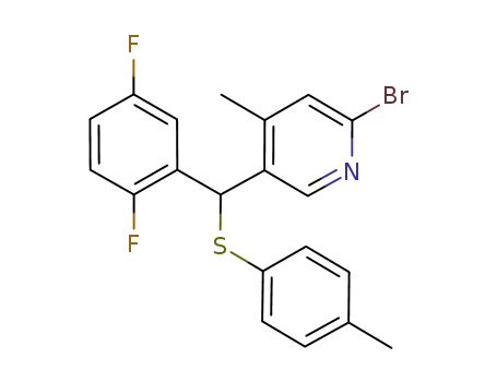 2-bromo-5-[(2,5-difluorophenyl)[(4-methylphenyl)thio]methyl]-4-methylpyridine