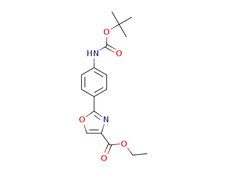 Molecular Structure of 886363-48-0 (ETHYL 2-(4'-BOC-AMINOPHENYL)-1,3-OXAZOLE-4-CARBOXYLATE)