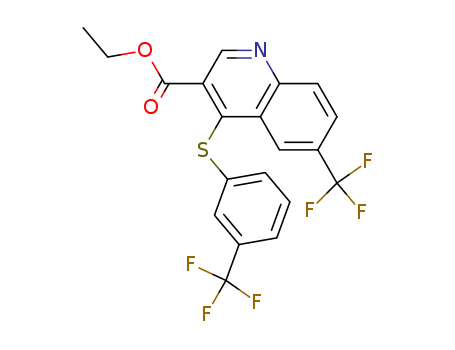 3-Quinolinecarboxylic acid, 6-(trifluoromethyl)-4-[[3-(trifluoromethyl)phenyl]thio]-, ethyl ester