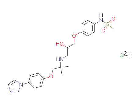 N-[4-[2-Hydroxy-3-[[2-[4-(1H-imidazol-1-yl)phenoxy]-1,1-dimethylethyl]amino]propoxy]phenyl]methanesulfonamide dihydrochloride