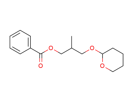 Molecular Structure of 112057-73-5 (1-Propanol, 2-methyl-3-[(tetrahydro-2H-pyran-2-yl)oxy]-, benzoate)