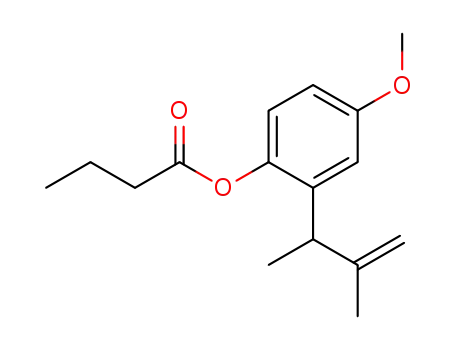 Butanoic acid, 2-(1,2-dimethyl-2-propenyl)-4-methoxyphenyl ester