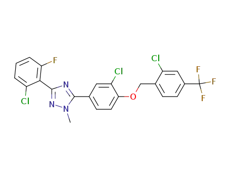 3-(2-chloro-6-fluorophenyl)-5-[3-chloro-4(2-chloro-4-trifluoromethylbenzyloxy)-phenyl]-1-methyl-1H-1,2,4-triazole