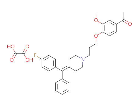 1-[4-[3-[4-[(4-Fluorophenyl)(phenyl)methylene]-1-piperidinyl]propoxy]3-methoxyphenyl]ethanone oxalate