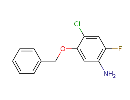 Molecular Structure of 122855-07-6 (5-(benzyloxy)-4-chloro-2-fluoroaniline)