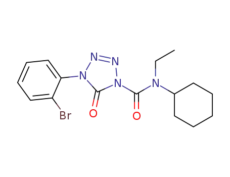 1-(2-bromophenyl)-4-(N-cyclohexyl-N-ethylcarbamoyl)-5(4H)-tetrazolinone