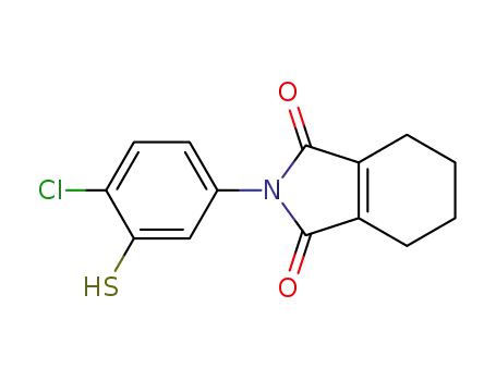 Molecular Structure of 97094-84-3 (1H-Isoindole-1,3(2H)-dione,
2-(4-chloro-3-mercaptophenyl)-4,5,6,7-tetrahydro-)