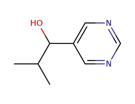 Molecular Structure of 83621-31-2 (5-Pyrimidinemethanol, -alpha--(1-methylethyl)- (9CI))