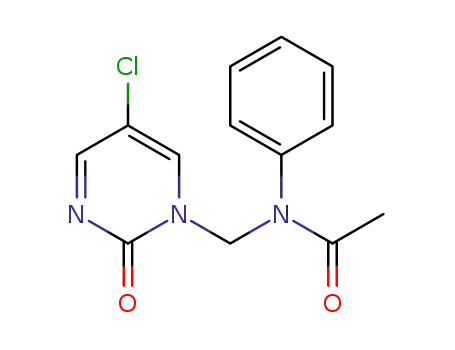 Molecular Structure of 83768-42-7 (1-(N-Acetyl-N-phenylamino)methyl-5-chloropyrimidin-2-one)
