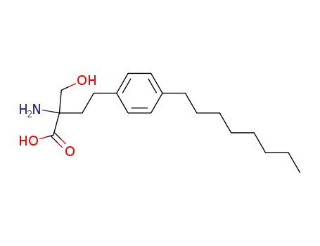 Molecular Structure of 296282-46-7 (2-amino-2-hydroxymethyl-4-(4-octyl-phenyl)-butyric acid)