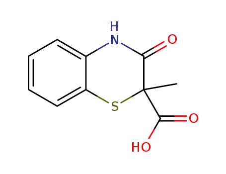 Molecular Structure of 165114-66-9 (2-methyl-3-oxo-3,4-dihydro-2H-1,4-benzothiazine-2-carboxylic acid)