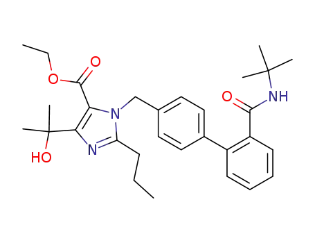 1H-Imidazole-5-carboxylic acid,
1-[[2'-[[(1,1-dimethylethyl)amino]carbonyl][1,1'-biphenyl]-4-yl]methyl]-4-(1
-hydroxy-1-methylethyl)-2-propyl-, ethyl ester