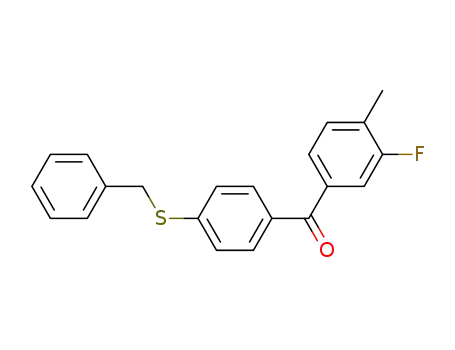 4-benzylthio-3'-fluoro-4'-methylbenzophenone