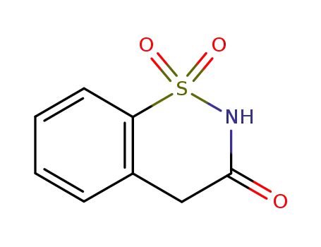 Molecular Structure of 27363-39-9 (2H-1,2-Benzothiazin-3(4H)-one 1,1-dioxide)