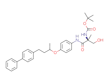 tert-butyl (S)-2-(4-(4-(4-phenylphenyl)butan-2-yloxy)phenylcarbamoyl)-1-hydroxypropan-2-ylcarbamate