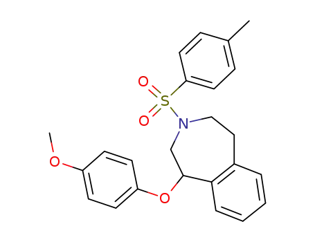 Molecular Structure of 89739-53-7 (1H-3-Benzazepine,
2,3,4,5-tetrahydro-1-(4-methoxyphenoxy)-3-[(4-methylphenyl)sulfonyl]-)