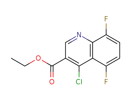 Molecular Structure of 193827-70-2 (4-CHLORO-5,8-DIFLUOROQUINOLINE-3-CARBOXYLIC ACID ETHYL ESTER)