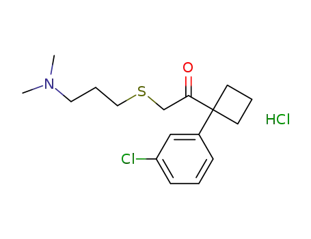 1-[1-(3-chlorophenyl)cyclobutyl]-2-[3-(dimethylamino)propylthio]ethanone hydrochloride