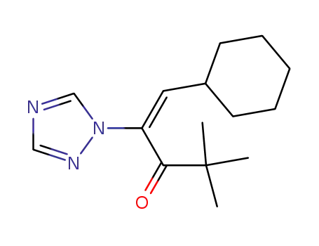 1-Penten-3-one, 1-cyclohexyl-4,4-dimethyl-2-(1H-1,2,4-triazol-1-yl)-,
(E)-