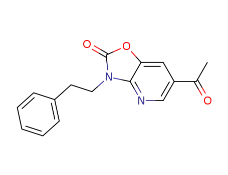 Oxazolo[4,5-b]pyridin-2(3H)-one, 6-acetyl-3-(2-phenylethyl)-