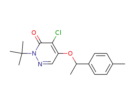 Molecular Structure of 88093-49-6 (3(2H)-Pyridazinone,4-chloro-2-(1,1-dimethylethyl)-5-[1-(4-methylphenyl)ethoxy]-)