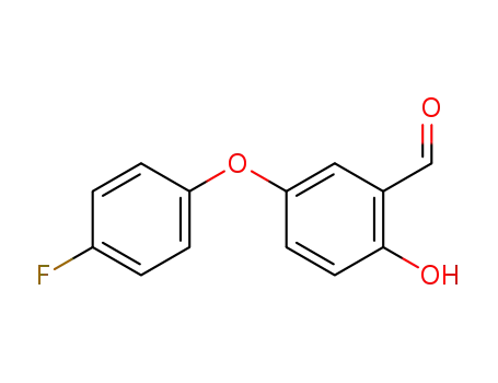 Molecular Structure of 141580-80-5 (Benzaldehyde, 5-(4-fluorophenoxy)-2-hydroxy-)