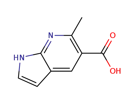 Molecular Structure of 872355-55-0 (1H-Pyrrolo[2,3-b]pyridine-5-carboxylic acid, 6-methyl-)