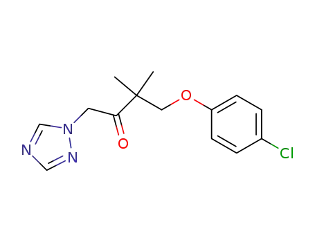 Molecular Structure of 83223-71-6 (2-Butanone, 4-(4-chlorophenoxy)-3,3-dimethyl-1-(1H-1,2,4-triazol-1-yl)-)