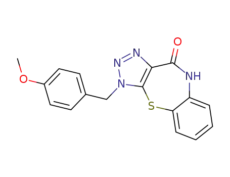 Molecular Structure of 170991-05-6 (3-(4-methoxybenzyl)-10(9H)-oxo-3H-1,2,3-triazolo[5,4-b][1,5]benzo-thiazepine)